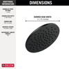52158-BL Universal Showering Components Single-Setting Metal Raincan Shower Head, Matte Black