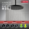 52160-BL25 Universal Showering Components H2Okinetic Single Setting Shower Head with UltraSoak, Matte Black