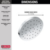 52160-PR25 Universal Showering Components H2Okinetic Single Setting Shower Head with UltraSoak, Lumicoat Chrome