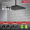 52161-BL25 Universal Showering Components H2Okinetic Single Setting Shower Head with UltraSoak, Matte Black