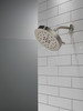 52488-SS-PR Universal Showering Components H2Okinetic 4-Setting Shower Head with UltraSoak, Lumicoat Stainless