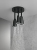 57140-BL25-L Universal Showering Components H2Okinetic Pendant Raincan Shower Head with LED Light, Matte Black