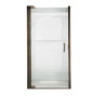 65.56" Tall Frameless, Pivot, Clear Glass Shower Door with "D" Handle for 24.56" to 25.44" Width Openings in Oil Rubbed Bronze