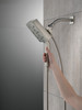 58473-SS-PR Universal Showering Components H2Okinetic In2ition 4-Setting Two-in-One Shower, Lumicoat Stainless
