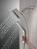 58473-SS-PR Universal Showering Components H2Okinetic In2ition 4-Setting Two-in-One Shower, Lumicoat Stainless