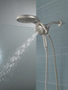 58680-SS25 Universal Showering Components HydroRain H2Okinetic 5-Setting Two-in-One Shower Head, Stainless