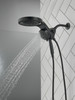 58680-BL Universal Showering Components HydroRain H2Okinetic 5-Setting Two-in-One Shower Head, Matte Black