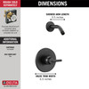 T14259-BLLHD Trinsic Monitor 14 Series Shower Trim Less Head, Matte Black