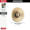 T14058-CZ Trinsic Monitor 14 Series Valve Only Trim, Champagne Bronze
