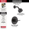 T14259-BL-PP Modern Monitor 14 Series Shower Trim, Matte Black