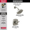 T142766-SS Stryke 14 Series Shower Only, Stainless