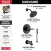 T14435-BL SAYLOR Monitor 14 Series Tub & Shower Trim, Matte Black