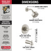 T14459-SS-PP Modern Monitor 14 Series Tub & Shower Trim, Stainless