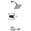 T14499-PR Pivotal Monitor 14 Series H2Okinetic Tub and Shower Trim, Lumicoat Chrome