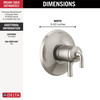 T17033-SS Kayra Monitor 17 Series Valve Trim Only, Stainless