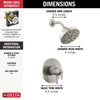 T17235-SS SAYLOR Monitor 17 Series Shower Trim, Stainless