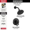 T17256-BL Dorval Monitor 17 Series Shower Trim, Matte Black