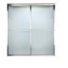 68" Tall Framed, Bypass, Rain Glass Shower Door for 44" to 46" Width Openings in Silver