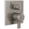 T27867-SS Ara Angular Modern Monitor 17 Series Valve Trim with 3-Setting Integrated Diverter, Stainless
