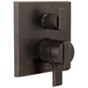 T27967-RB Ara Angular Modern Monitor 17 Series Valve Trim with 6-Setting Integrated Diverter, Venetian Bronze