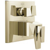 T27T943-PN-PR Trillian Two-Handle Monitor 17T Series Valve Trim with 6-Setting Diverter, Lumicoat Polished Nickel