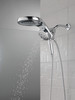 58680Universal Showering Components HydroRain H2Okinetic 5-Setting Two-in-One Shower Head, Chrome