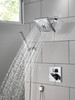 55567-PR Universal Showering Components H2Okinetic Single-Setting Adjustable Wall Mount Hand Shower, Lumicoat Chrome