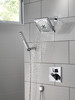 55567-PR Universal Showering Components H2Okinetic Single-Setting Adjustable Wall Mount Hand Shower, Lumicoat Chrome