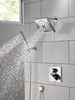 55567-PR Universal Showering Components H2Okinetic Single-Setting Adjustable Wall Mount Hand Shower, Lumicoat Chrome