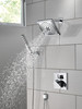 55567-PR Universal Showering Components H2Okinetic Single-Setting Adjustable Wall Mount Hand Shower, Lumicoat Chrome