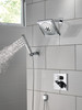 55567-PR Universal Showering Components H2Okinetic Single-Setting Adjustable Wall Mount Hand Shower, Lumicoat Chrome