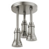 57190-SS25-L Universal Showering Components H2Okinetic Pendant Raincan Shower Head with LED Light, Stainless