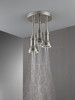 57190-SS25-L Universal Showering Components H2Okinetic Pendant Raincan Shower Head with LED Light, Stainless