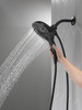 58620-BL-PK Universal Showering Components In2ition H2Okinetic 5-Setting Two-in-One Shower, Matte Black