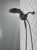 58680-BL25 Universal Showering Components HydroRain H2Okinetic 5-Setting Two-in-One Shower Head, Matte Black