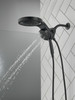 58680-BL25 Universal Showering Components HydroRain H2Okinetic 5-Setting Two-in-One Shower Head, Matte Black