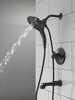 T17489-BL Tetra 17 Series Tub Shower Trim, Matte Black