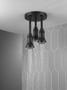 57190-BL25-L Universal Showering Components LED Pendant Raincan Single-Setting H2Okinetic, Matte Black