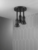 57190-BL25-L Universal Showering Components LED Pendant Raincan Single-Setting H2Okinetic, Matte Black