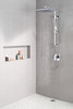 58420-PR Universal Showering Components Emerge 26" Angular Shower Column, Lumicoat Chrome