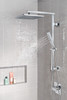58420-PR Universal Showering Components Emerge 26" Angular Shower Column, Lumicoat Chrome