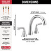 T2733 Kayra Delta Kayra Roman Tub Trim, Chrome