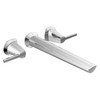 T5771-PR-WL Galeon Delta Galeon Wall Mount Tub Filler, Lumicoat Chrome
