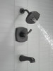 T14476-BL Stryke 14 Series Tub and Shower, Matte Black