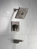 T17443-KS-PR Trillian 17 Series H2Okinetic Tub Shower Trim, Lumicoat Black Stainless