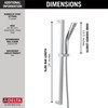 51799-PR Universal Showering Components H2Okinetic 3-Setting Slide Bar Hand Shower, Lumicoat Chrome