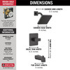 T14467-BL-PP Modern Monitor 14 Series Tub & Shower Trim, Matte Black