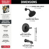 T14489-BL Tetra Monitor 14 Series Tub & Shower Trim, Matte Black
