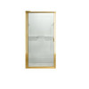 63.5" Tall Framed, Pivot, Clear Glass Shower Door for 33.13" to 34.88" Width Openings in Gold