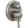 T27897-SS Cassidy Traditional 2-Handle Monitor 17 Series Valve Trim with 3-Setting Integrated Diverter, Stainless